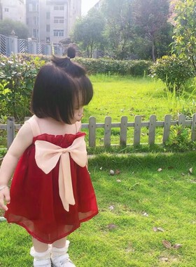 反季清仓儿童洋气连衣裙夏装女童吊带裙2023新款女宝宝背心裙子潮