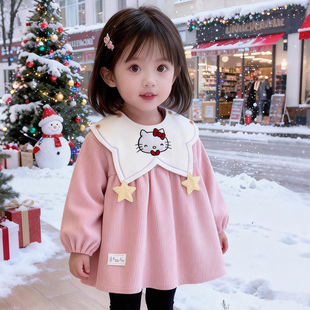 罩衣女宝宝外穿女童洋气罩衫防水防脏公主裙小孩围兜长袖反穿护衣