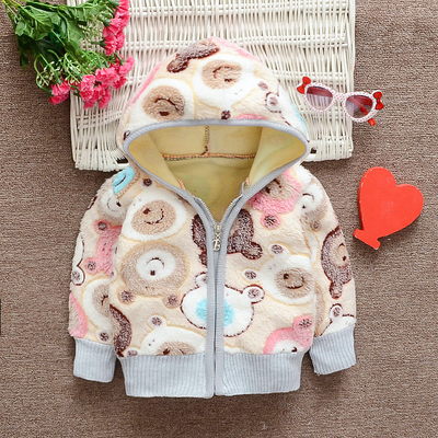 开衫连帽夹克拉链上衣中小童