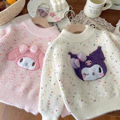 宝宝加绒毛衣女童打底加厚针织衫