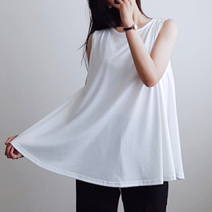 大码女装胖m莫代尔薄款200斤内搭显瘦 下摆背心吊带300斤韩版无袖