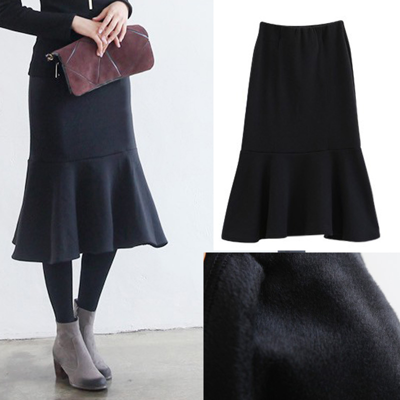 半身保暖女喇叭裙胖MM250斤