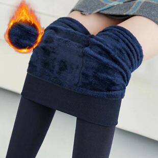 加绒加厚冬季外穿不起球珍珠绒大码腰踩脚长裤保暖打底裤女