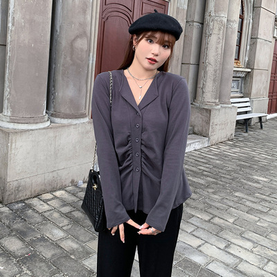 热辣上衣设计感加肥衬衫