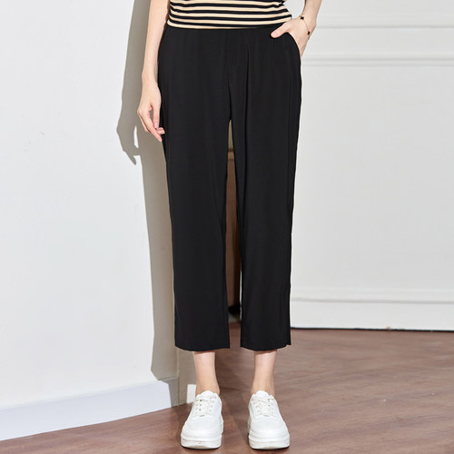 胖mm夏装洋气时尚显瘦休闲裤