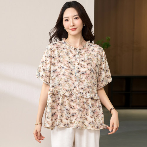 200斤胖mm夏装洋气时尚短袖T恤