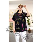 女装 减龄短袖 夏装 大码 新款 胖妹妹宽松显瘦上衣200斤胖mm时尚 T恤衫