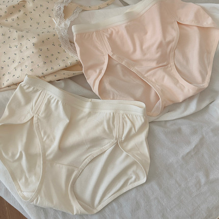 “日子崭新又明亮”7A抑菌莫代尔内裤女高开叉无痕中腰女生三角裤