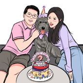 手绘头像Q版 卡通简笔画黑白彩色可选情侣自画像设计定制真人照片