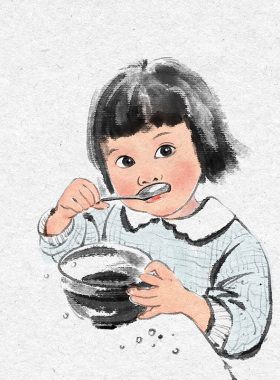 手绘卡通Q版真人照片转国画风格水墨画情侣头像儿童插画漫画定制