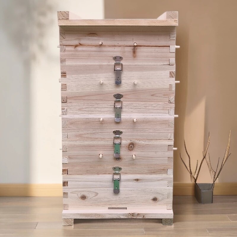 格子箱中蜂蜂箱散装全套杉木土养蜜蜂工具诱蜂桶五层蜂箱