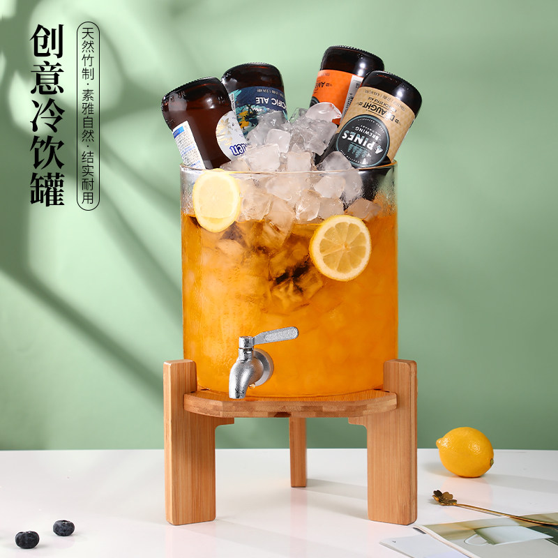 玻璃果汁罐酒可乐桶梅森