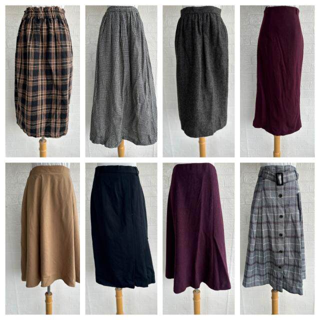 vintage复古着森系田园风小清新碎花波点中长半身裙