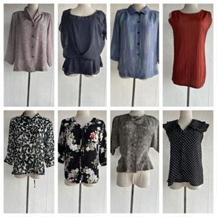 Vintage日系复古着巴洛克碎花森系文艺女小清新涤纶雪纺衬衫