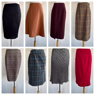 厚款 日系vintage复古着森系田园风小清新碎花波点中长半身裙