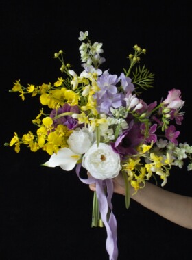 DOAJOA仿真花多巴胺画风影楼摄影新娘拍照手捧花婚纱假花领证花束