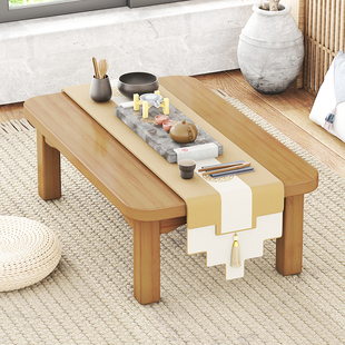 炕桌家用榻榻米楠竹吃饭桌小茶几实木飘窗桌学习书桌床上电脑矮桌