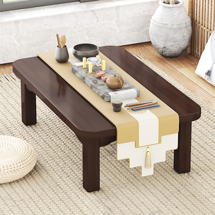 飘窗桌炕桌家用楠竹榻榻米实木茶几小方桌床上学习书桌电脑矮桌子