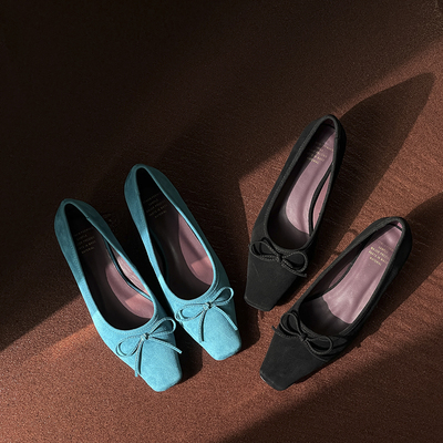 法式蝴蝶结浅口单鞋女