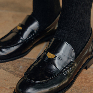 Ventimono·新款头层牛皮真皮金币圆头低跟透气乐福鞋