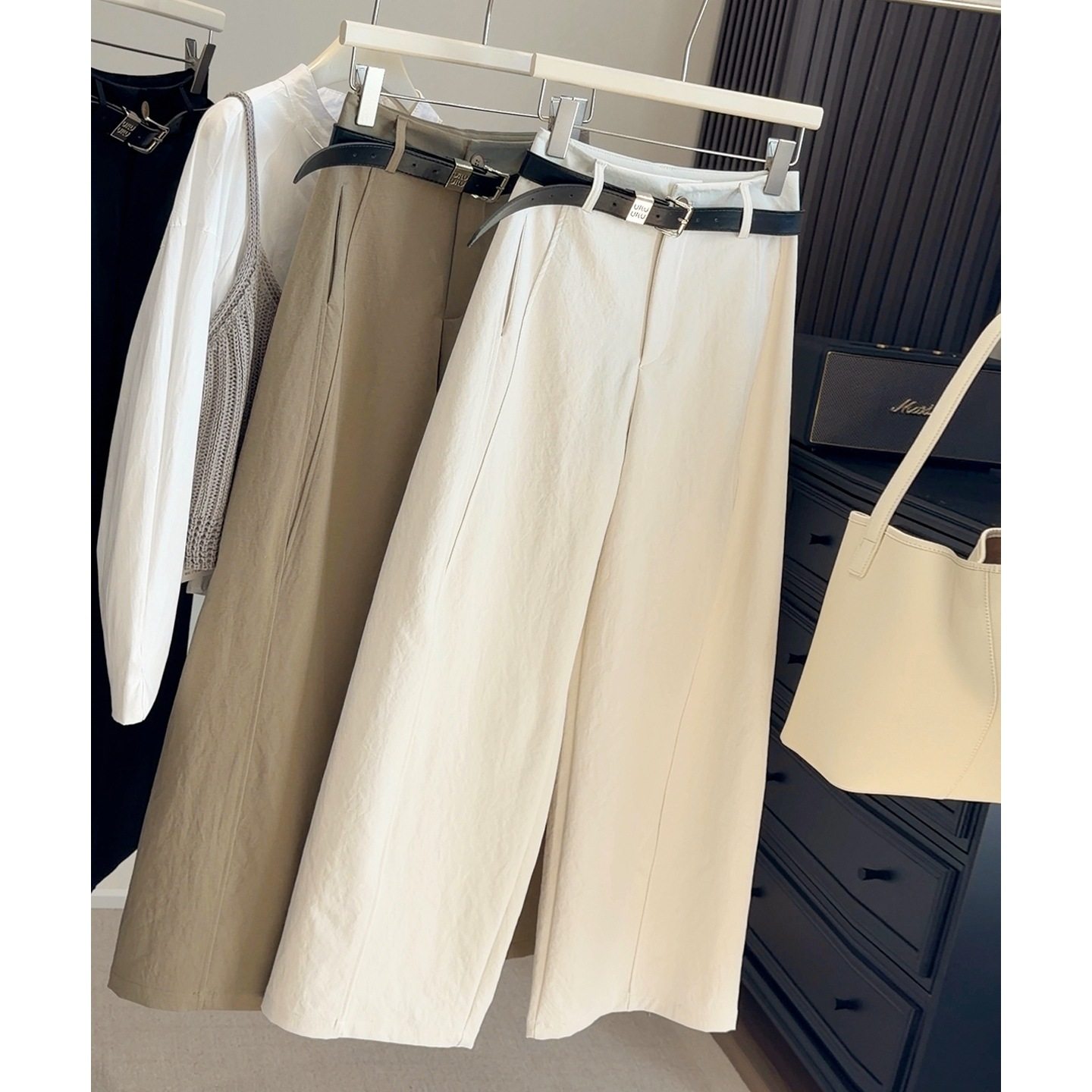 2026春季韩版松弛感阔腿休闲裤女新款高腰简约宽松显瘦百搭弯刀裤,女装/女士精品,休闲裤,淘宝优惠券,粉丝福利购,淘宝优惠卷