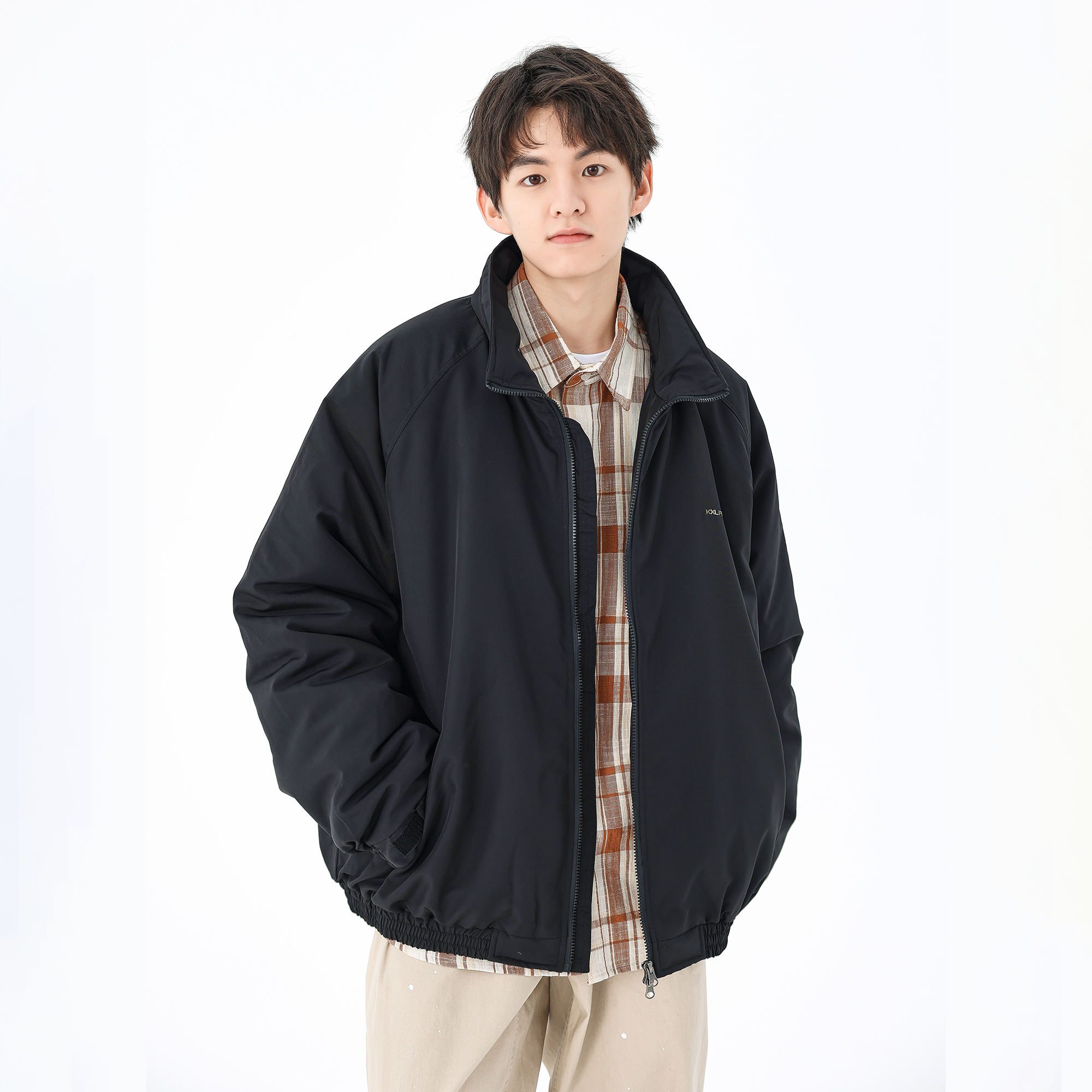 KXLFCHN立领夹克冬季厚棉服男女