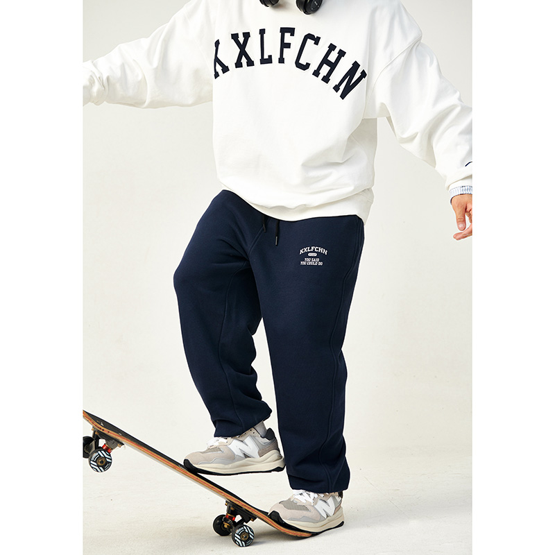 KXLFCHN重磅400g毛圈日系潮牌束脚卫裤男春秋宽松休闲运动裤秋冬