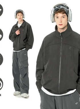 KXLFCHN空穴来风 立领拉链卫衣外套男女秋冬翻领开衫百搭休闲夹克