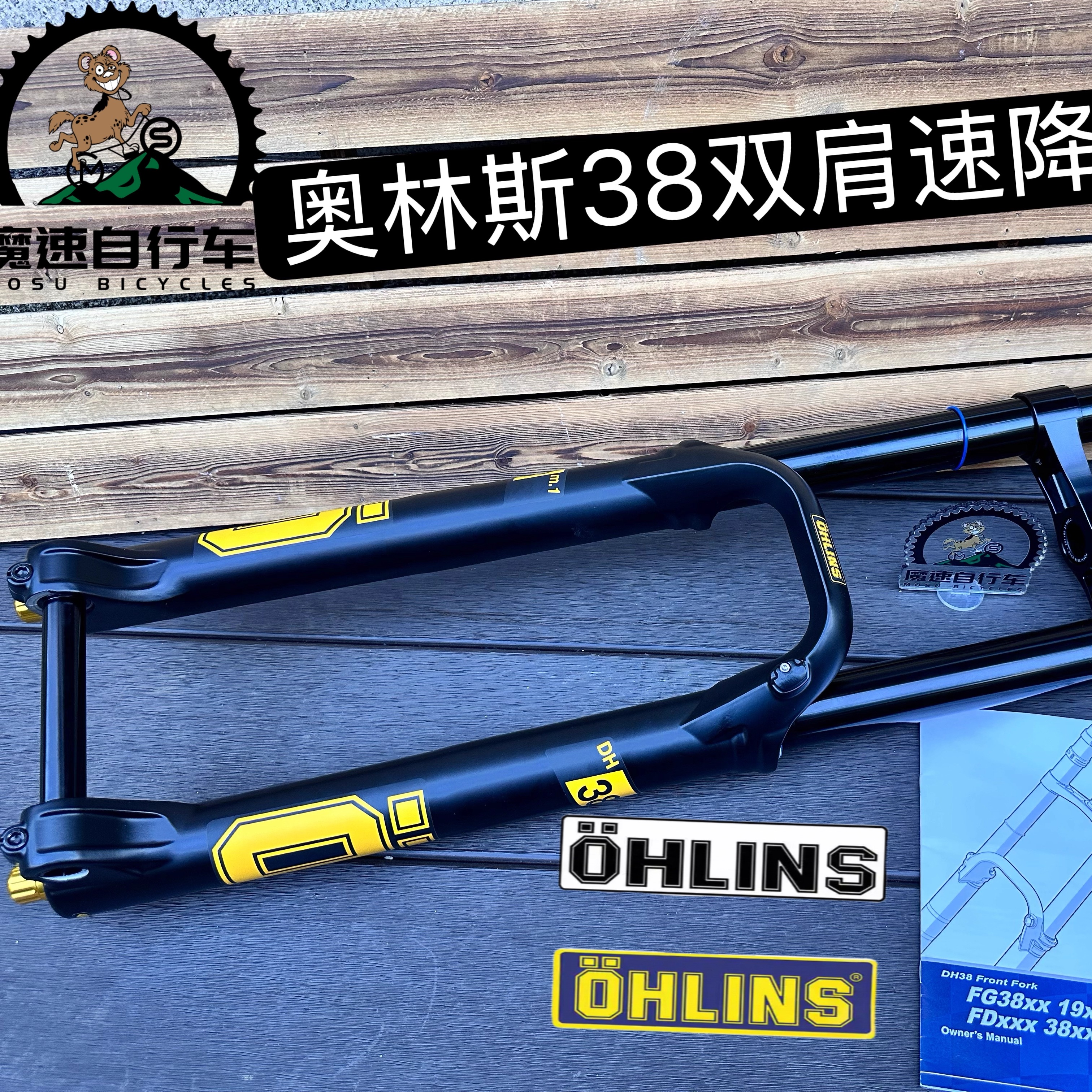 Ohlins奥林斯DH38 双肩前叉 速降双肩气压气叉 38管径110*20桶轴