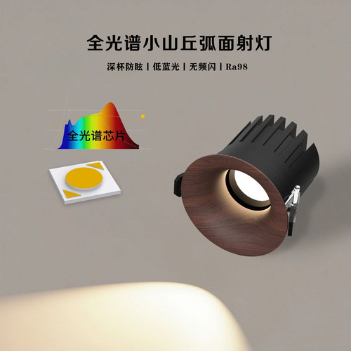 全光谱防眩低蓝光无频闪嵌入式射