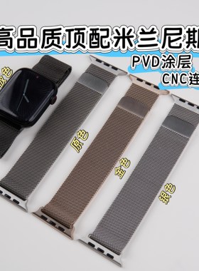 适用于Applewatch S11/10/9/8/7/ultra pvd涂层cnc连接器米兰尼斯