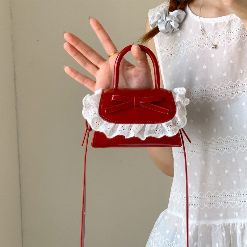 儿童女童可爱单肩包洋气迷你时尚方形包蝴蝶结高级女孩斜挎小包包