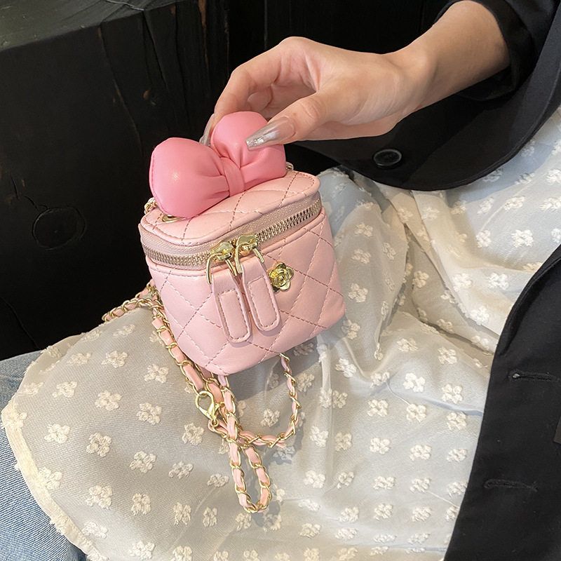 新款儿童包包公主女童蝴蝶结小香风迷你配饰链条百搭洋气小挎包女