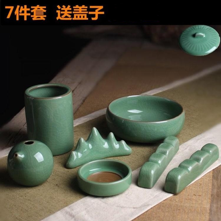 龙泉青瓷精品高档包邮文房四宝
