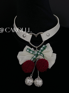 CAROLLL圣诞特辑！蝴蝶结绿格子铃铛项圈可发声