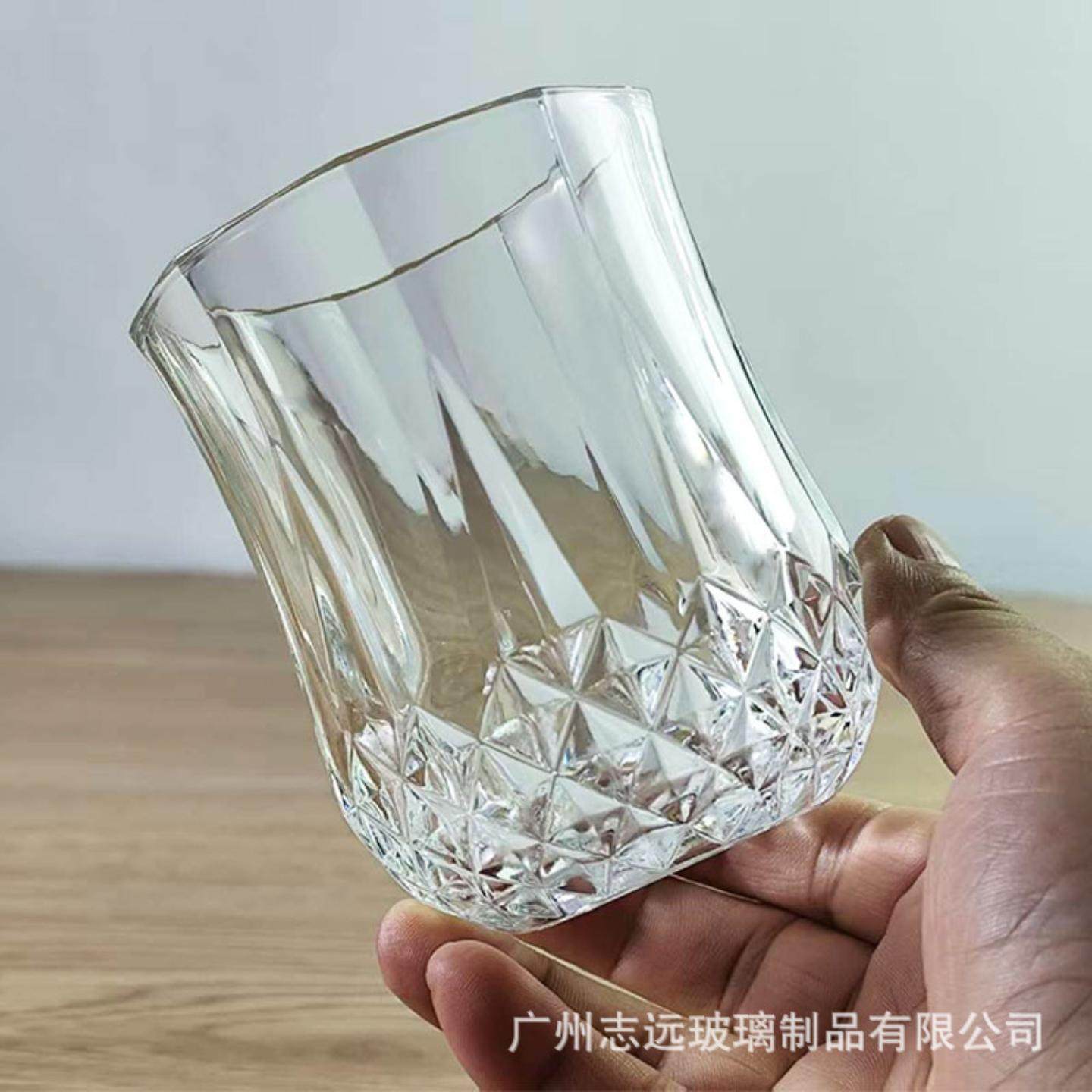 威士忌玻璃酒杯钻石纹果汁牛奶早餐杯白酒杯子酒吧啤酒杯鸡尾酒杯,餐饮具,洋酒/威士忌杯,淘宝优惠券,粉丝福利购,淘宝优惠卷