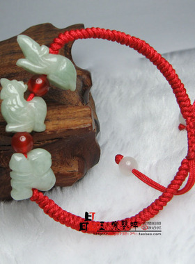属龙人生肖吉祥物鸡猴鼠三合六合手机链红绳金刚结手链