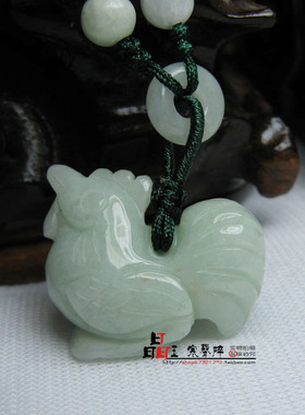 属龙翡翠玉鸡吊坠六合饰品