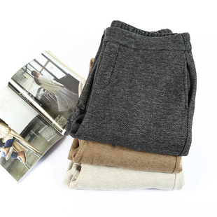 施雅冬季磨毛芭比抓绒时尚女裤九分高腰修身小脚裤保暖加绒休闲裤