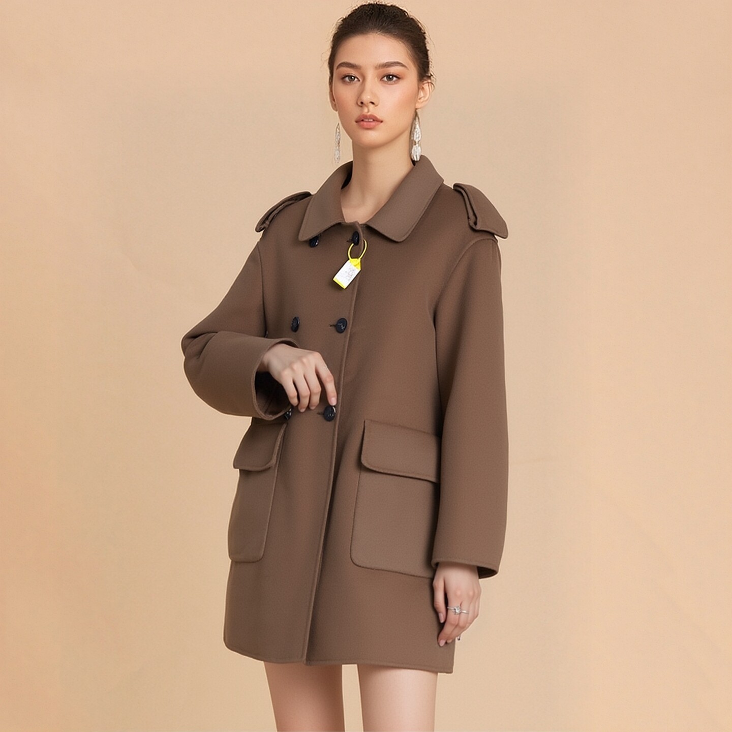丽新折扣女装C诚双面呢大衣