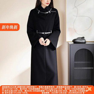 丽新折扣女装 高级感通勤有范儿系带收腰双面呢大衣 C诚系列25冬装