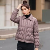 丽新折扣女装 羽绒服 95鸭绒轻盈高品质翻领单排扣短款 D姿 系列