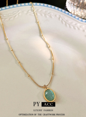 椭圆吊坠项链平盈饰品厂钛钢吊坠