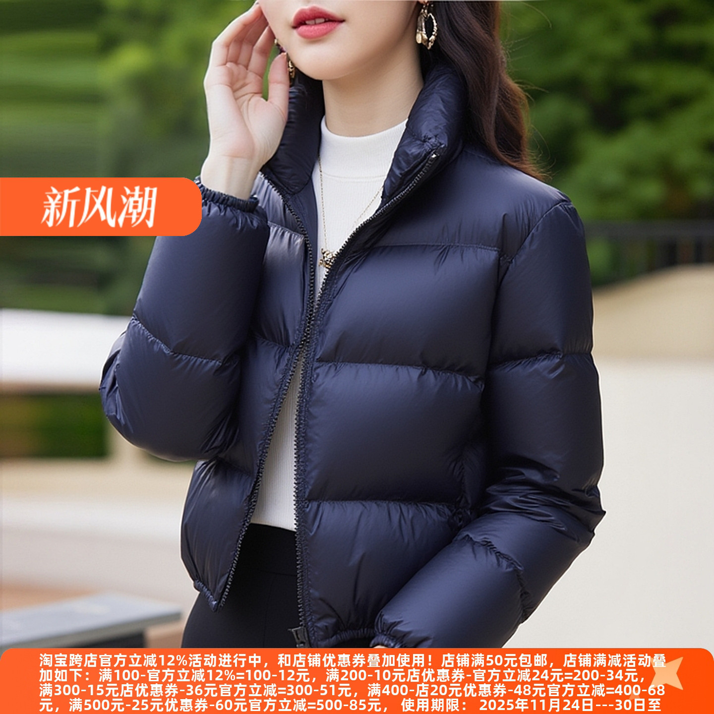 丽新90白鸭绒填充羽绒服