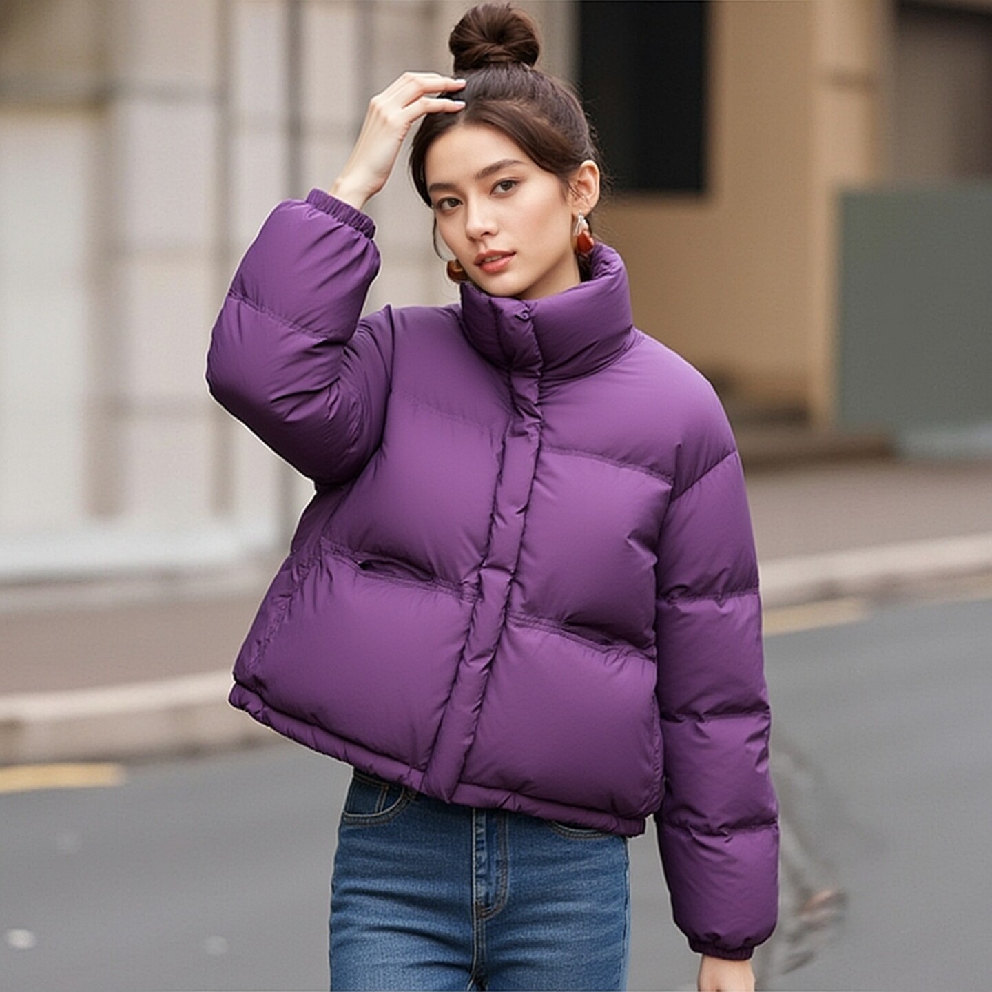 丽新90白鸭绒填充羽绒服