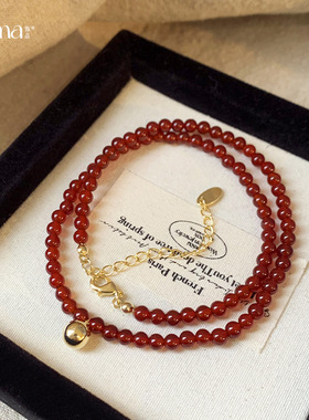 新中式项链丰美饰品厂锁骨链玛瑙