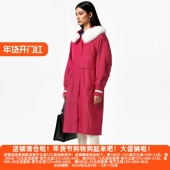 系列 丽新折扣女装 Y鹰2 皮草派克服可拆卸皮毛兔毛内衬真毛领长