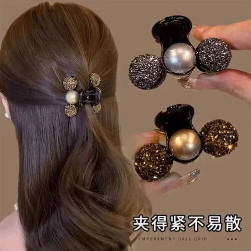 发夹高马尾高端半扎发夹子头饰