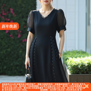 V领钻修身 丽新折扣女装 潮流经典 W撤柜时尚 连衣裙 二三线品牌系列