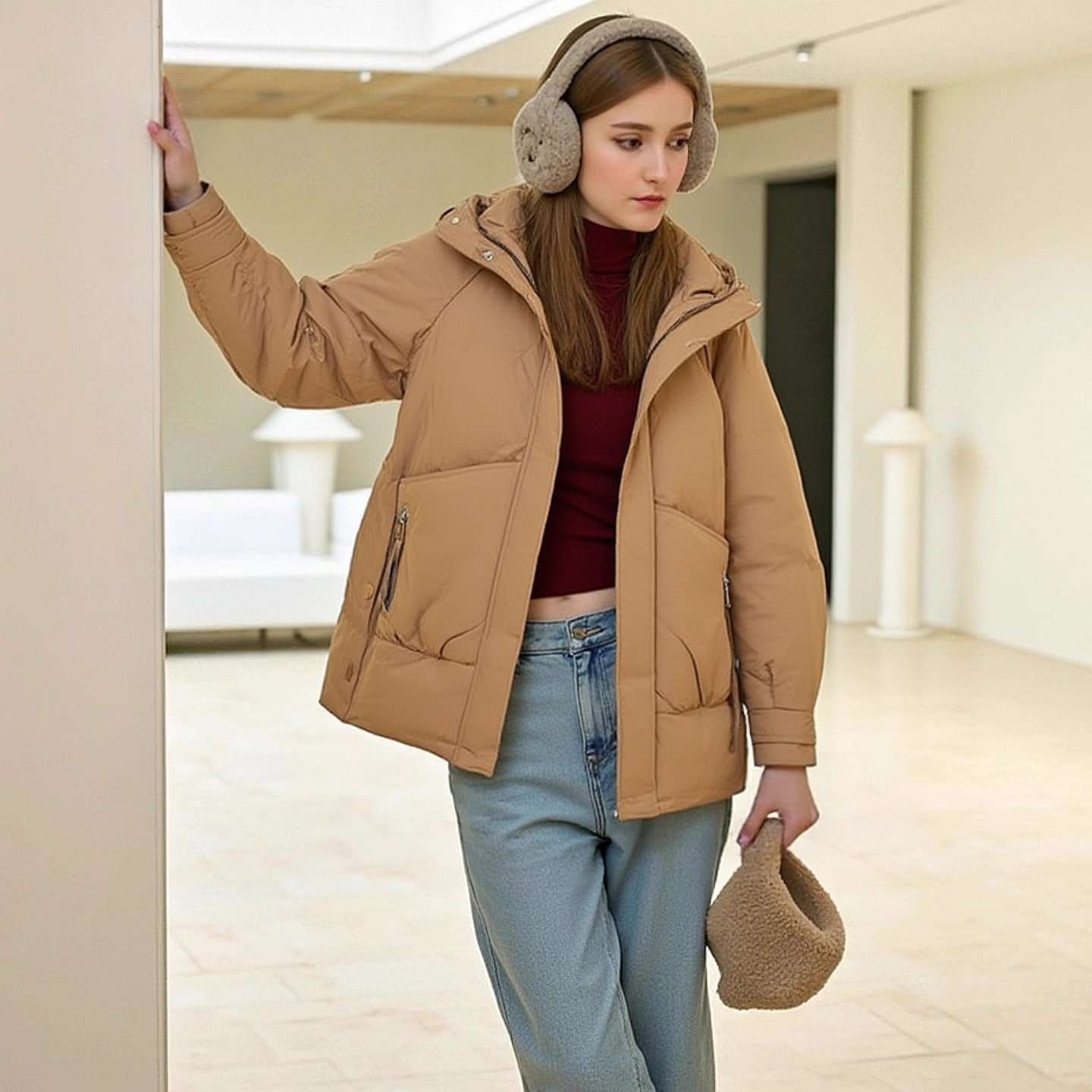 丽新90白鸭绒填充羽绒服